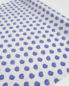 Tecido Viscose Conchas Azul e Cinza Mescla