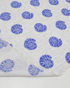Tecido Viscose Conchas Azul e Cinza Mescla
