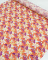 Tecido Viscose Flores Roxo e Coral