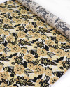 Tecido Viscose Floral Havaiano Preto e Bege (0.5m)