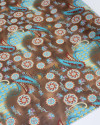Tecido Crepe Chiffon Mandalas Marrom e Azul