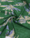 Tecido Crepe Chiffon Italiano Samambaias em Negativo e Verde