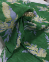 Tecido Crepe Chiffon Italiano Samambaias em Negativo e Verde