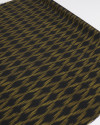 Tecido Crepe Silk Italiano Chevron Borrado Amarelo e Preto