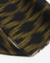 Tecido Crepe Silk Italiano Chevron Borrado Amarelo e Preto