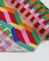 Tecido Crepe Silk Italiano Multi Estampa Geométrico Colorido
