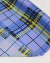 Tecido Crepe Silk Italiano Xadrez Amarelo e Azul