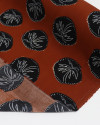 Tecido Viscose Coqueiros Preto e Terracota