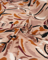 Tecido Viscose Coqueiros em Aquarela Terracota e Nude