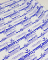 Tecido Viscose Bambuzal Azul e Branco