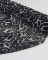 Tecido Crepe Chiffon Animal Print Clássico Cinza e Preto