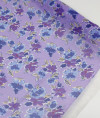 Tecido Crepe Chiffon Texturizado Flores Lavanda
