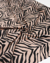 Tecido Cambraia Italiano Macro Animal Print Nude e Preto