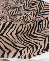 Tecido Cambraia Italiano Macro Animal Print Nude e Preto