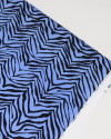 Tecido Cambraia Italiano Macro Animal Print Azul com Preto 