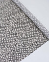 Tecido Crepe Silk Italiano Ondas e Poá irregulares Creme e Preto