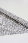 Tecido Crepe Silk Italiano Ondas e Poá irregulares Creme e Preto