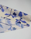 Tecido Viscose Fina Italiano Tie Dye Azul e Creme 