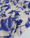 Tecido Viscose Fina Italiano Tie Dye Azul e Creme 