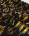 Tecido Crepe de Viscose Italiano Aquarela Amarelo e Azul