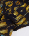 Tecido Crepe de Viscose Italiano Aquarela Amarelo e Azul