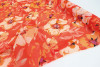 Tecido Crepe Chiffon Italiano Macro Portulaca Vermelha