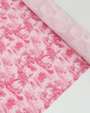 Tecido Viscose Premium Toile de Jouy Tons de Rosa