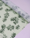Tecido Viscose Premium Toile de Jouy Palmeiras Verde