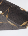 Tecido Crepe GGT Italiano Flores Terracota e Marrom