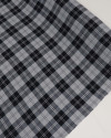 Tecido Crepe Koshibo Quadriculado Duplo Branco, Cinza e Preto