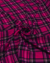 Tecido Crepe Koshibo Quadriculado Duplo Preto, Amarelo e Rosa Flux