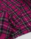 Tecido Crepe Koshibo Quadriculado Duplo Preto, Amarelo e Rosa Flux
