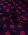 Tecido Viscose Quadriculado Azul Marinho e Vermelho