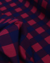 Tecido Viscose Quadriculado Azul Marinho e Vermelho