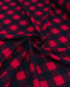 Tecido Viscose Quadriculado Preto e Vermelho