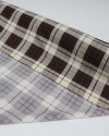 Tecido Viscose Macro Xadrez Creme, Preto e Marrom
