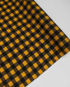 Tecido Viscose Quadriculado Preto e Amarelo Queimado