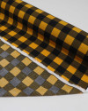 Tecido Viscose Quadriculado Preto e Amarelo Queimado