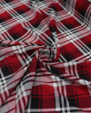 Tecido Viscose Xadrez Duplo Preto, Branco e Vermelho