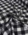 Tecido Viscose Quadriculado Preto e Branco