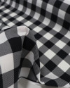 Tecido Viscose Quadriculado Preto e Branco