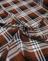 Tecido Viscose Xadrez Duplo Preto, Branco e Marrom