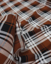 Tecido Viscose Xadrez Duplo Preto, Branco e Marrom