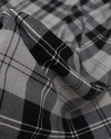 Tecido Crepe Koshibo Quadriculado Duplo Branco, Cinza e Preto