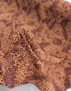 Tecido Viscose Texturizada Animal Print e Floral Tons de Marrom
