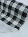 Tecido Linho Misto Camisaria Macro Xadrez Preto e Offwhite