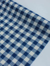 Tecido Linho Misto Camisaria Macro Xadrez Azul Petróleo e Offwhite
