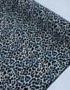 Tecido Crepe Bubble com Elastano Animal Print Azul