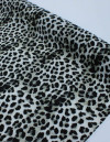 Tecido Crepe Bubble com Elastano Animal Print Cinza