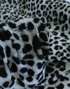 Tecido Crepe Bubble com Elastano Animal Print Cinza
